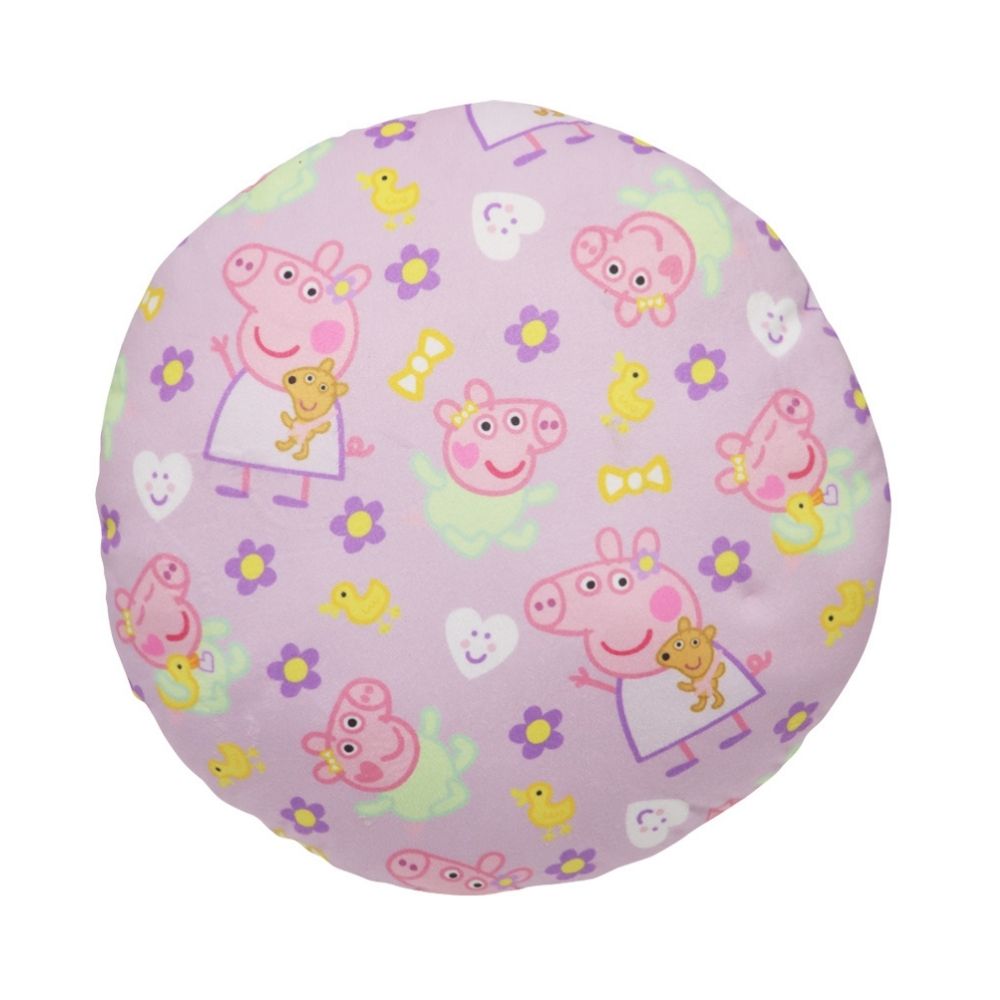 COJIN ALMOHADA PEPPA PIG EVIE PATITO REDONDO 33X33 CM - 3