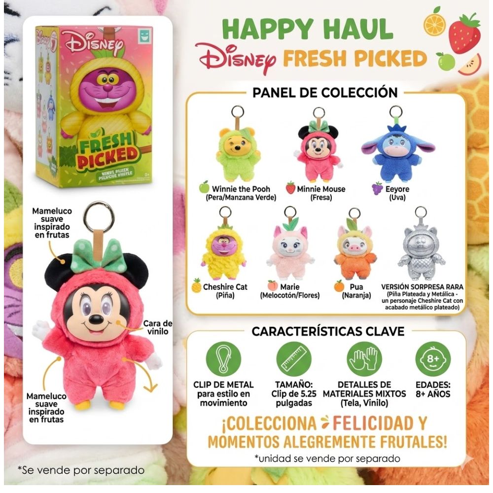 Llavero Peluche Coleccionable Sorpresa Charm Disney Fresh Picked - 2