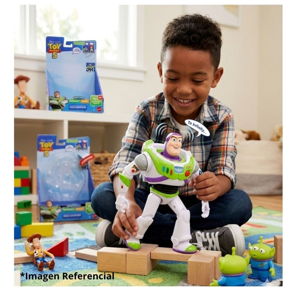 JUGUETE BUZZ LIGHTYEAR TOY STORY 5 ARTICULABLE MATTEL FRASES Y SONIDOS - 4