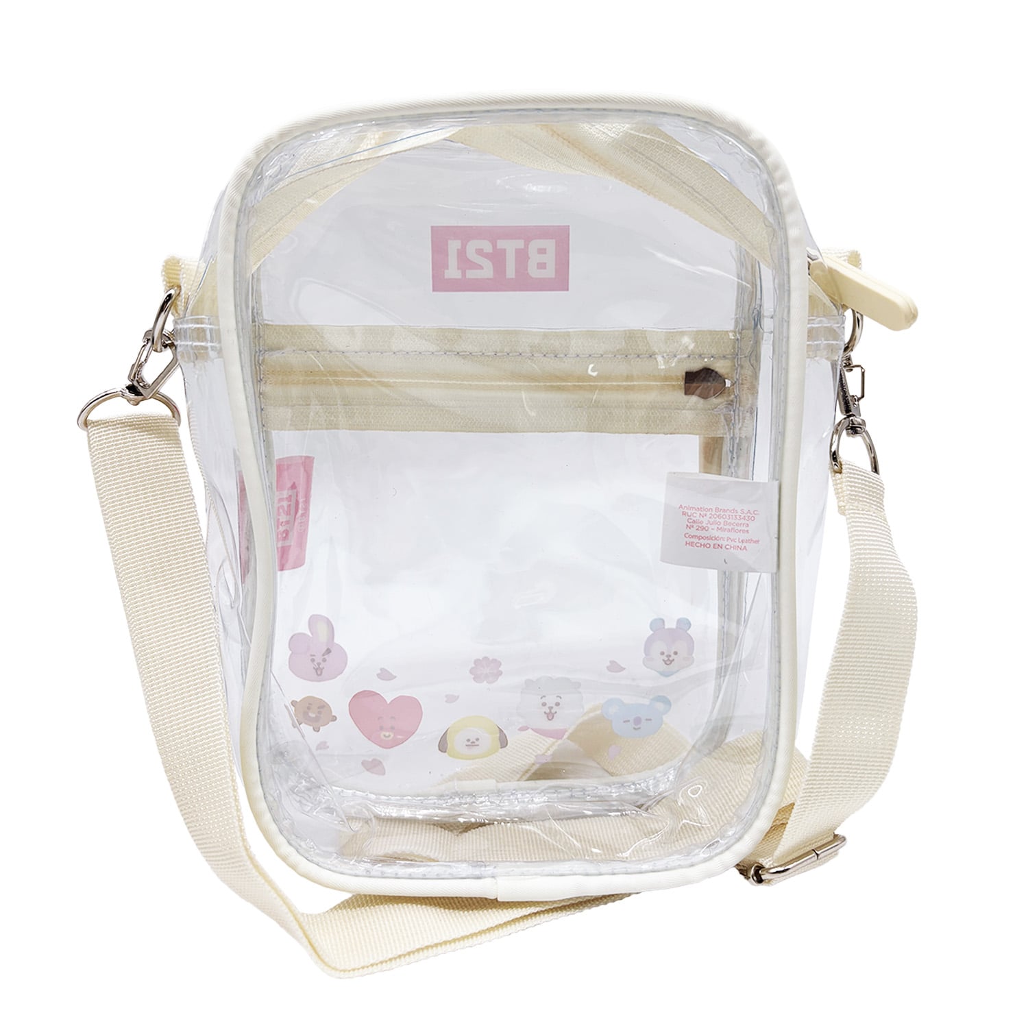 MORRAL CROSSBODY BTS BT21 KAWAI TRANSPARENTE - 2