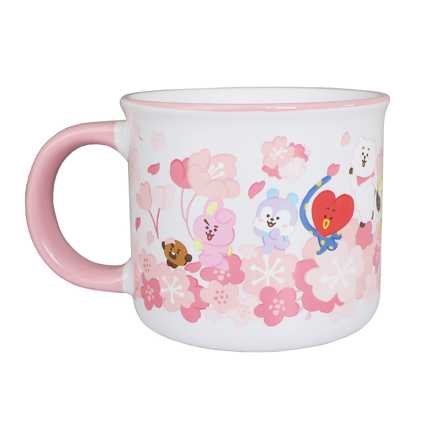 MUG TAZA CERAMICA BTS BT21 KAWAI BLANCA 370 ML - 1