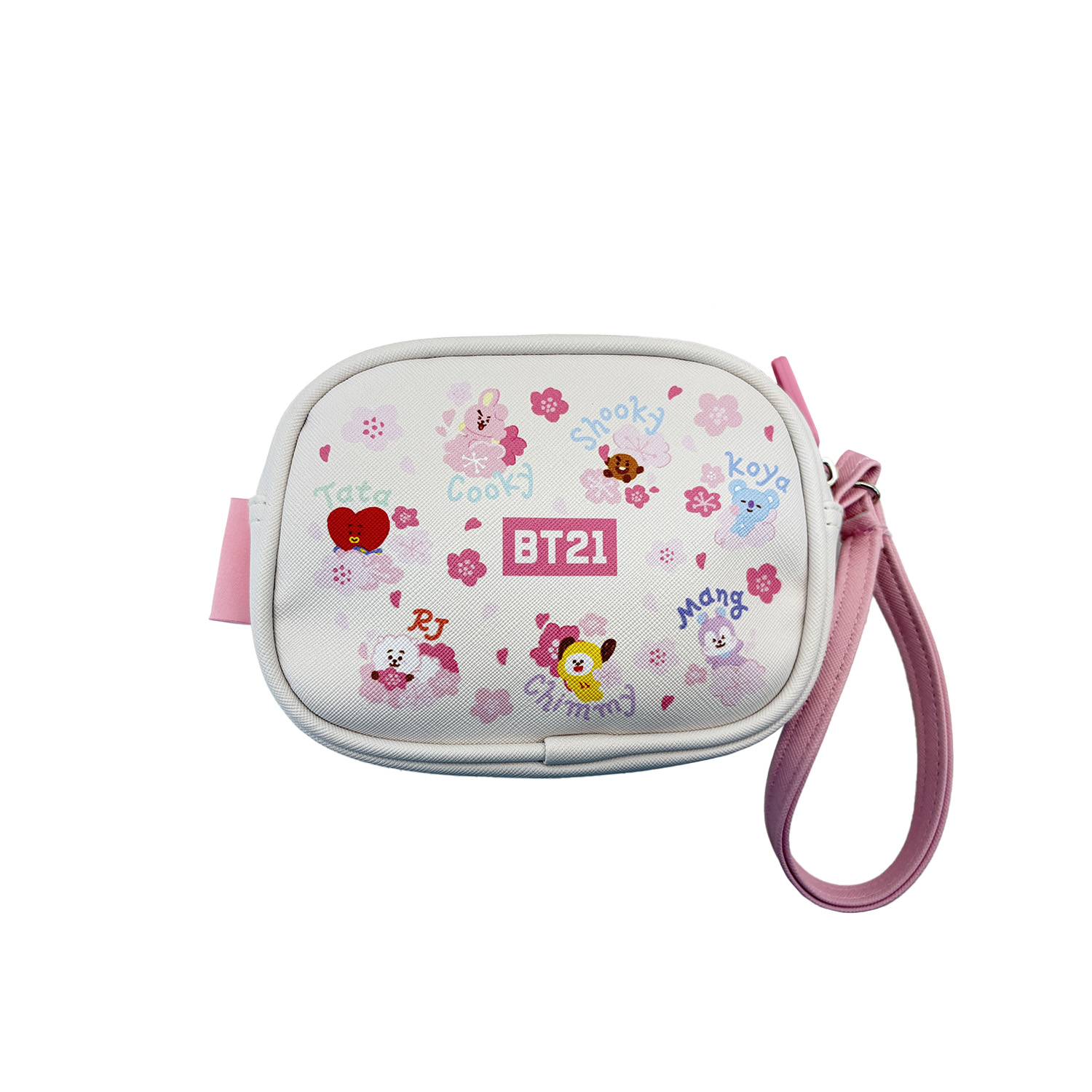 NECESER CON CORREA COSMETIQUERO BTS BT21 KAWAI BLANCO - 2