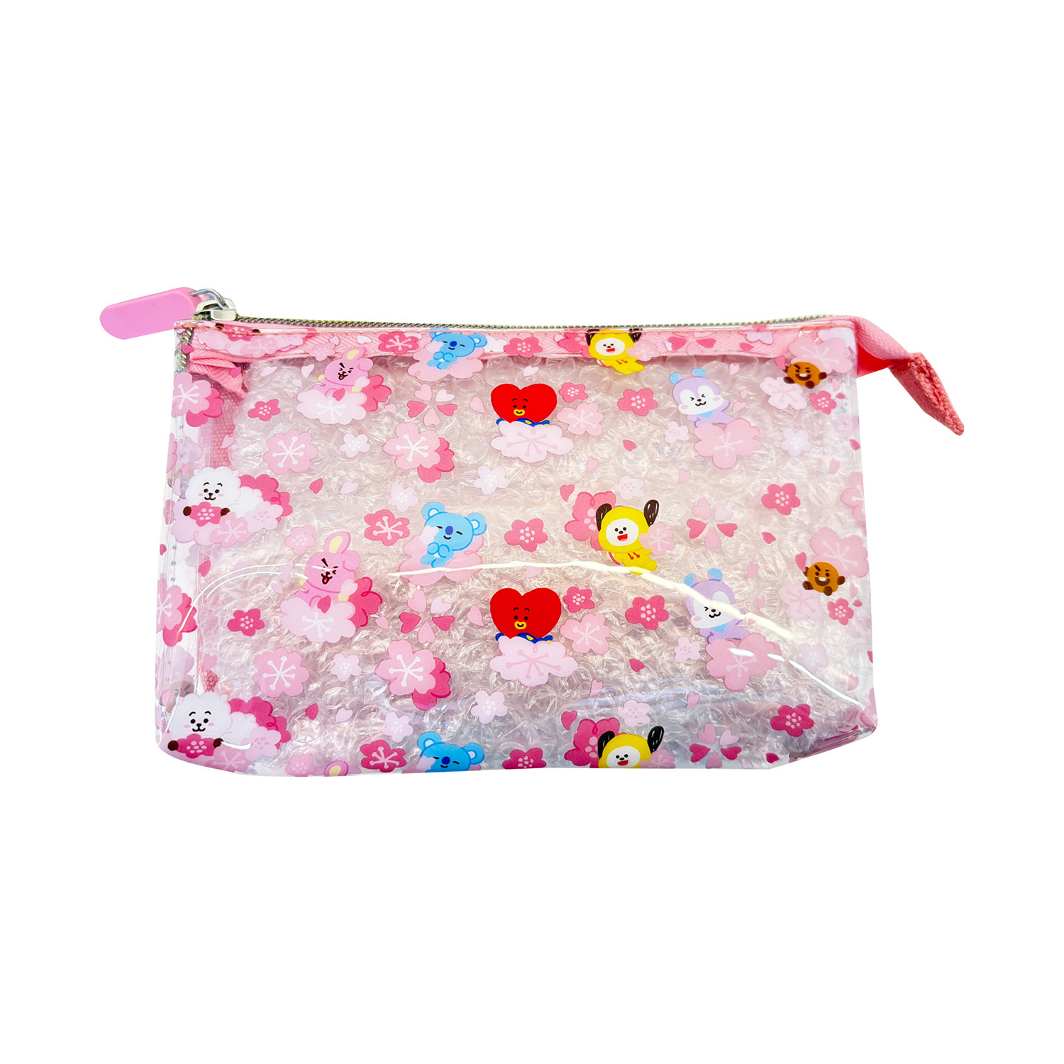 NECESER COSMETIQUERO BTS BT21 KAWAI CHERRY BLOSSOM ROSADO - 1