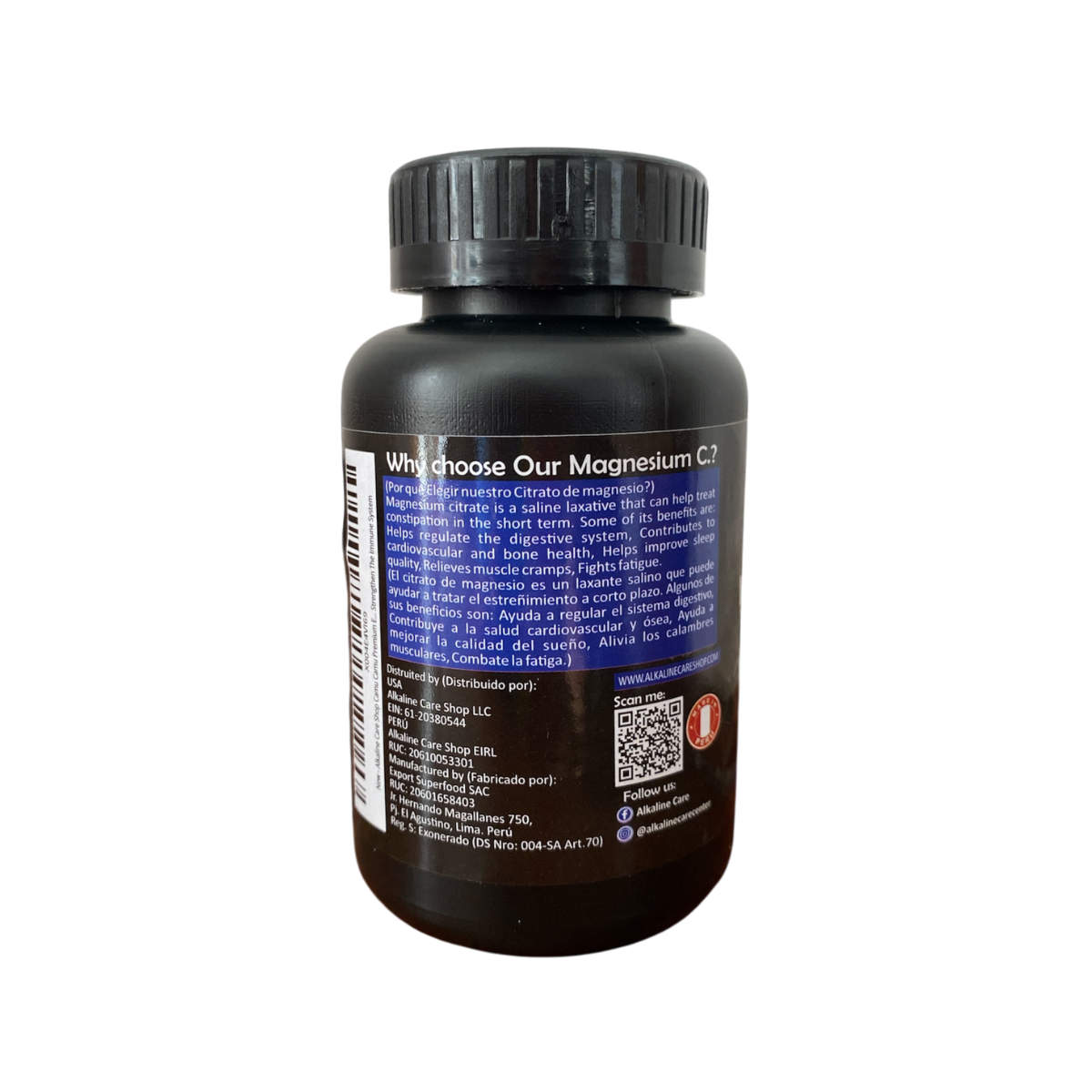 CITRATO DE MAGNESIO 300 CÁPSULAS ALKALINE CARE - 3