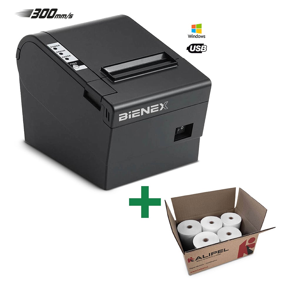IMPRESORA TICKETERA TÉRMICA BIENEX E802U 80MM USB - 1