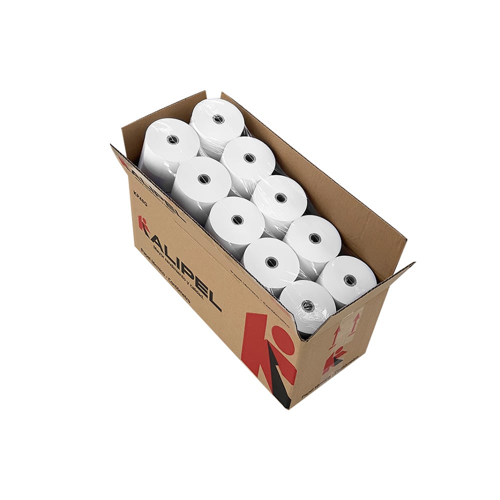 PAPEL TERMICO 20 ROLLOS 48gr PREMIUM CONTOMETRO 80X80MM KALIPEL - 3