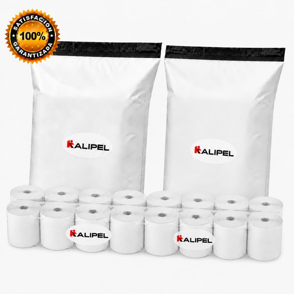 PAPEL TÉRMICO KALIPEL CON20808055 20 ROLLOS 55GR CONTOMETRO 80X80MM - 1