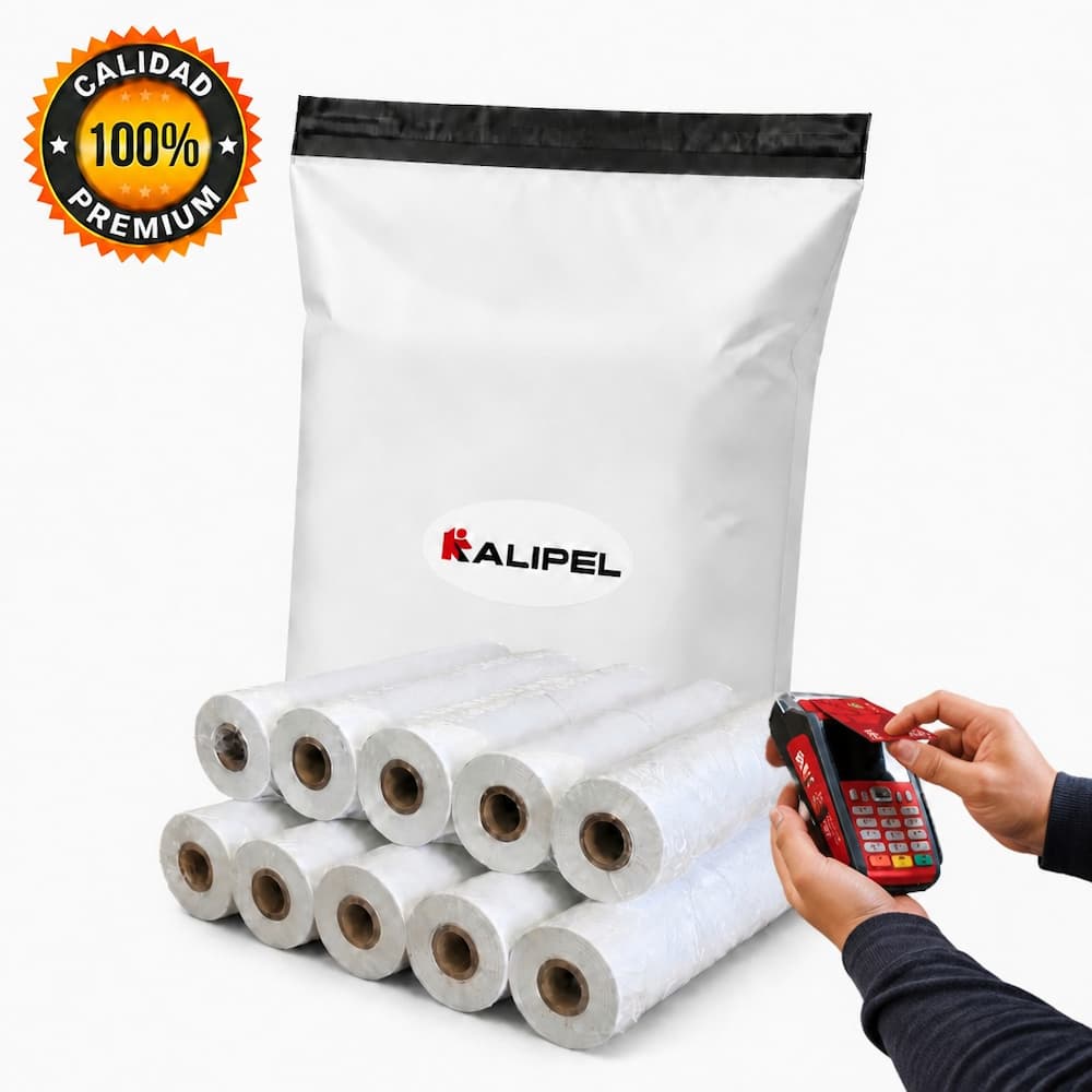 PAPEL TÉRMICO KALIPEL 20 ROLLOS 57X40MM 55GR CONTOMETRO - 1