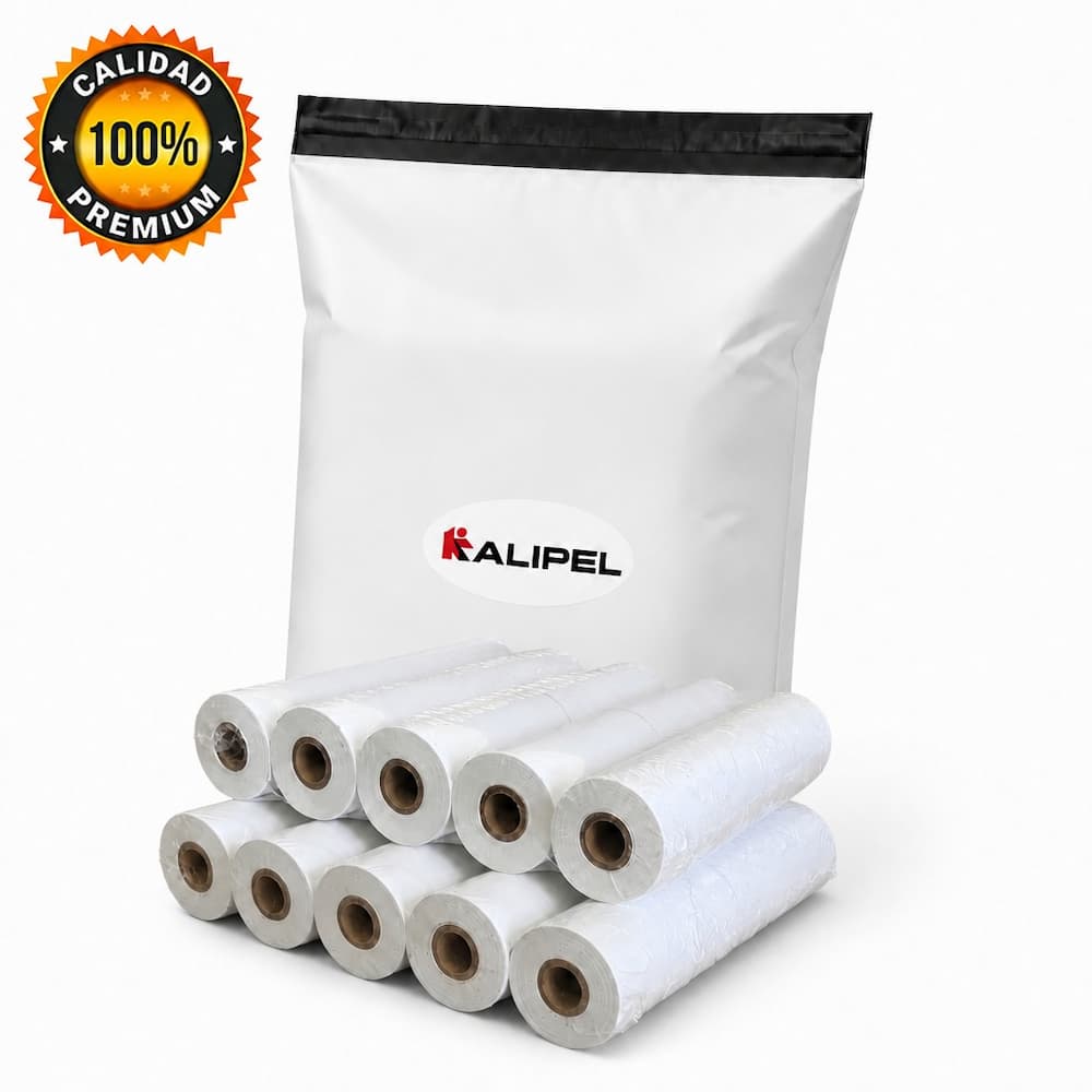 PAPEL TÉRMICO KALIPEL 20 ROLLOS 57X40MM 55GR CONTOMETRO - 3