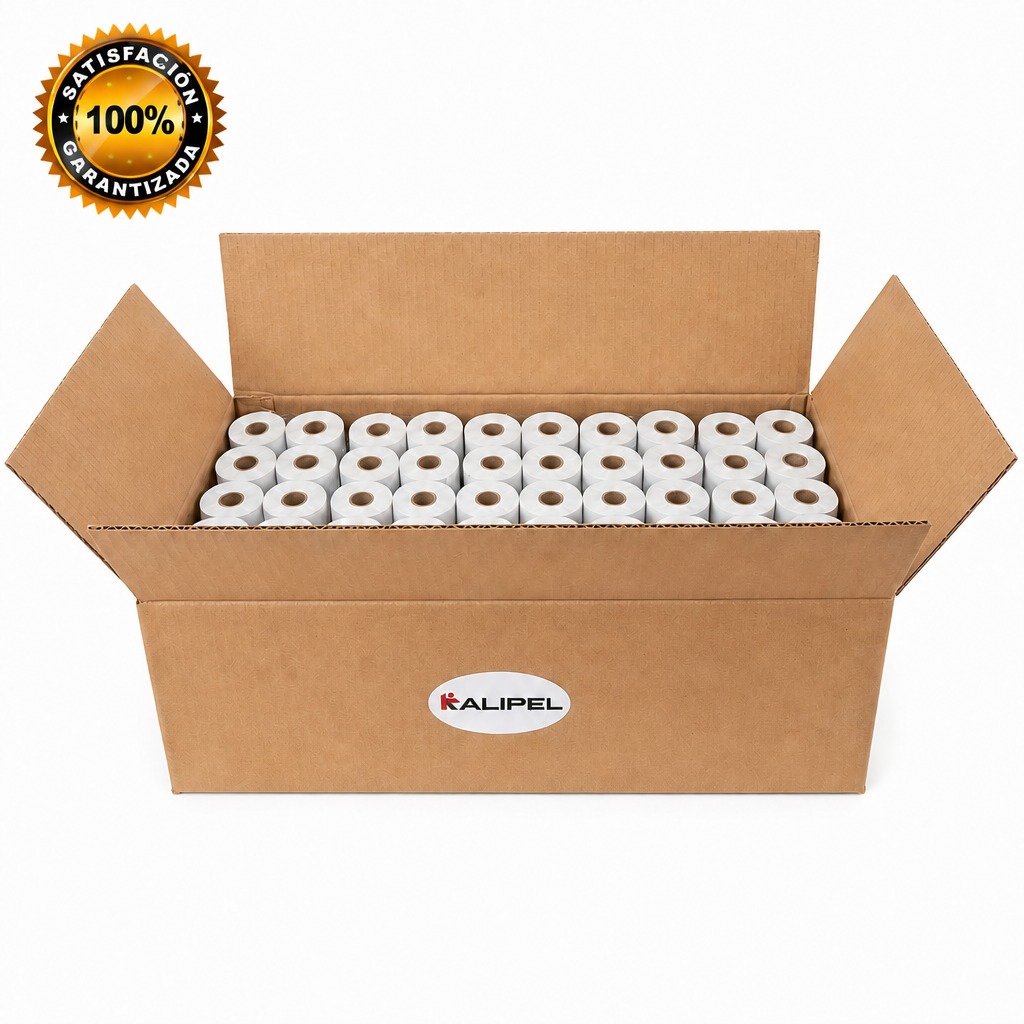 PAPEL TERMICO 100 ROLLOS 57X40MM 55GR CONTOMETRO KALIPEL - 1