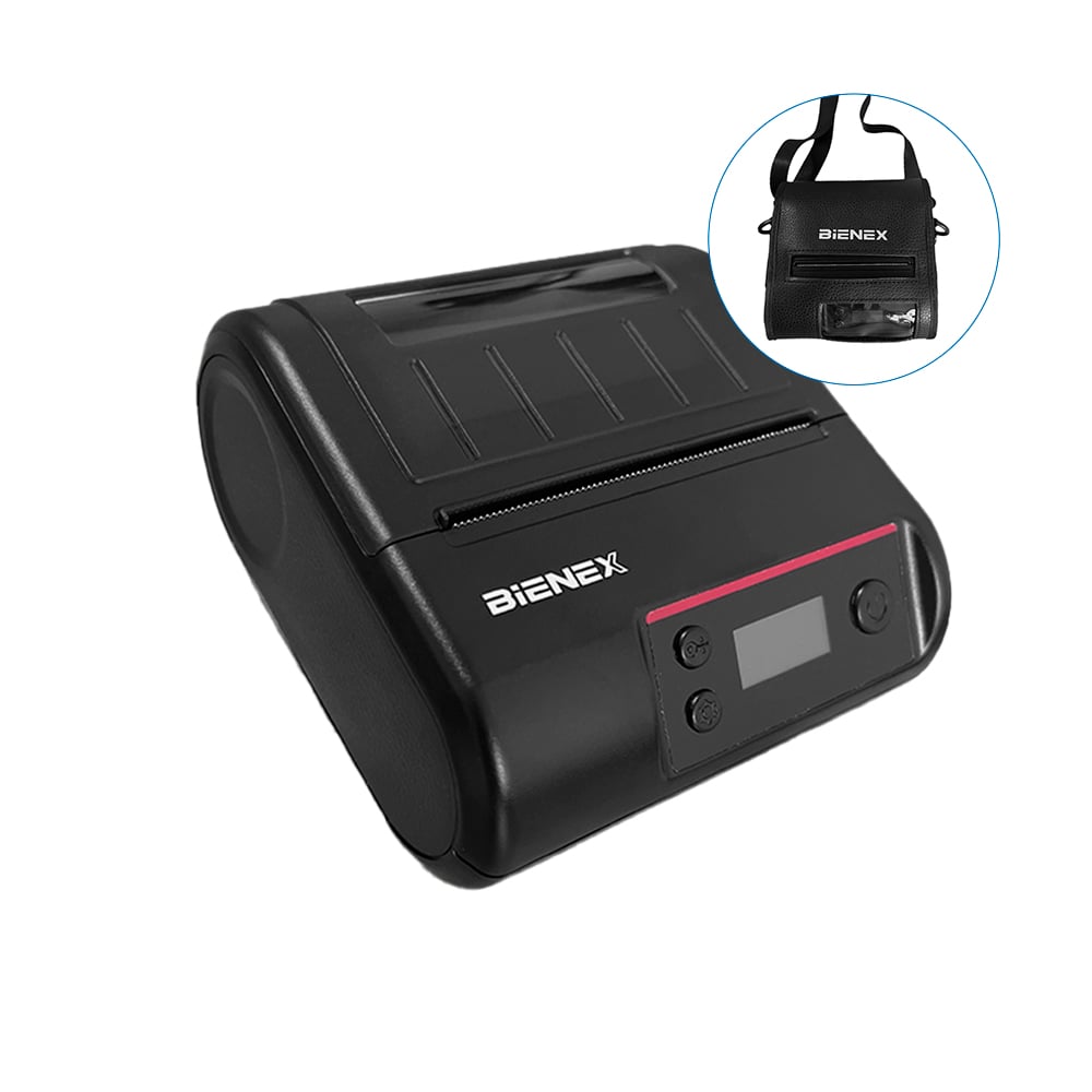 IMPRESORA TÉRMICA PORTATIL DUAL  80MM TICKET Y ETIQUETAS ADHESIVAS BIENEX - 1
