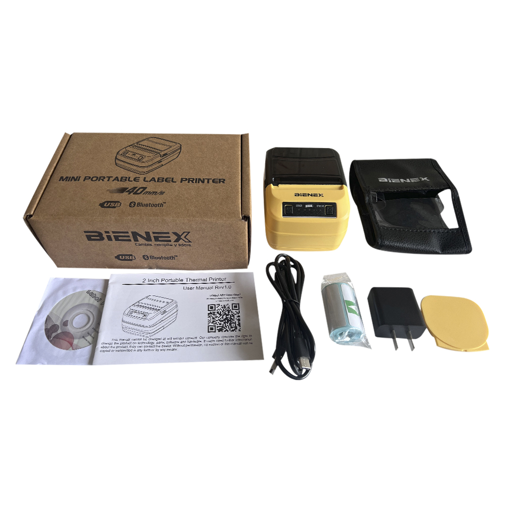 IMPRESORA TÉRMICA PORTATIL DUAL  58MM TICKET Y ETIQUETAS ADHESIVAS BIENEX - 7