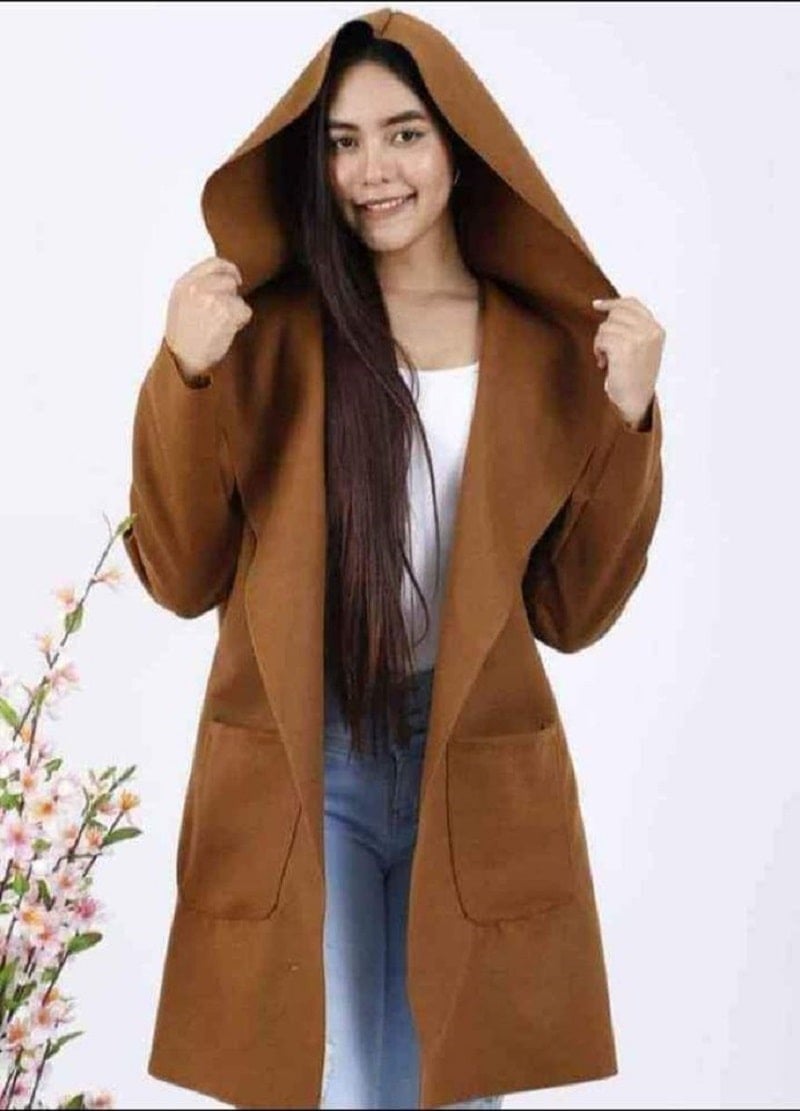 ABRIGO MUJER MILLENNIAL IMPORT CAMEL SACO CAPA - 1