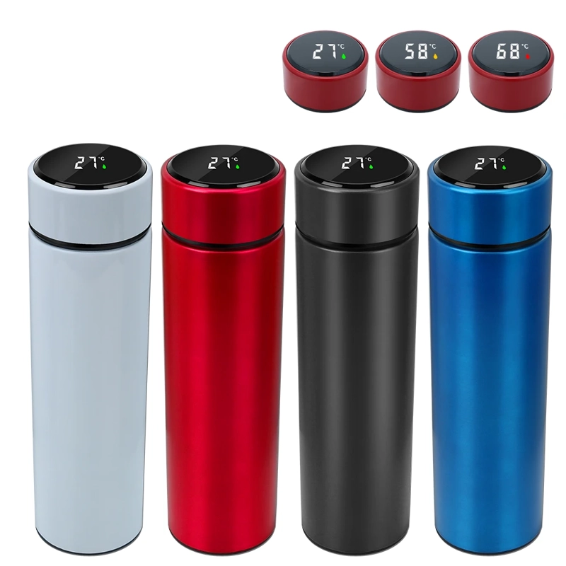 TERMO DIGITAL ACERO INOXIDABLE 500ML TÁCTIL MULTICOLOR - 1