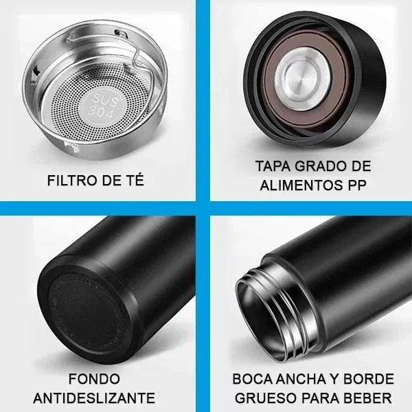 TERMO DIGITAL ACERO INOXIDABLE 500ML TÁCTIL MULTICOLOR - 5