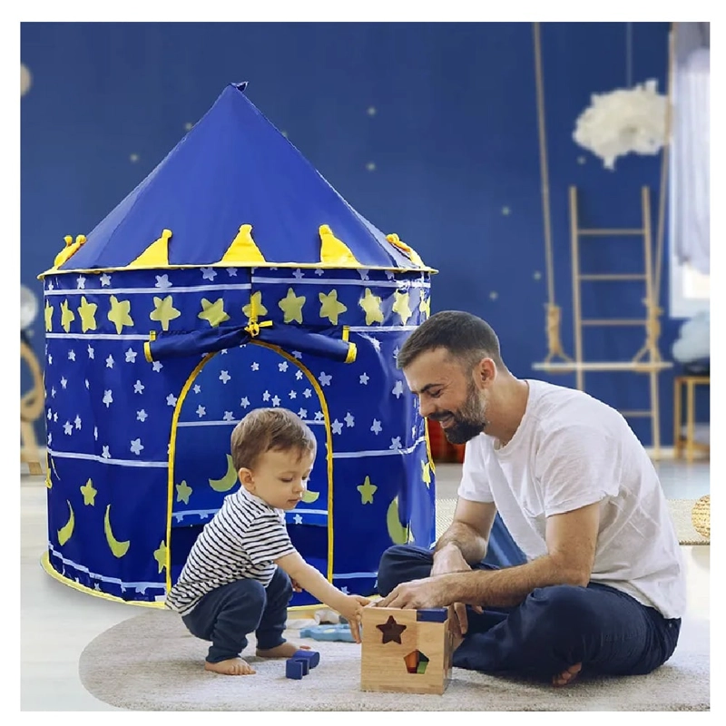 CARPA CASTILLO DE JUEGO 3 PERSONAS PLEGABLE PORTÁTIL PARA NIÑOS Y NIÑAS - 6