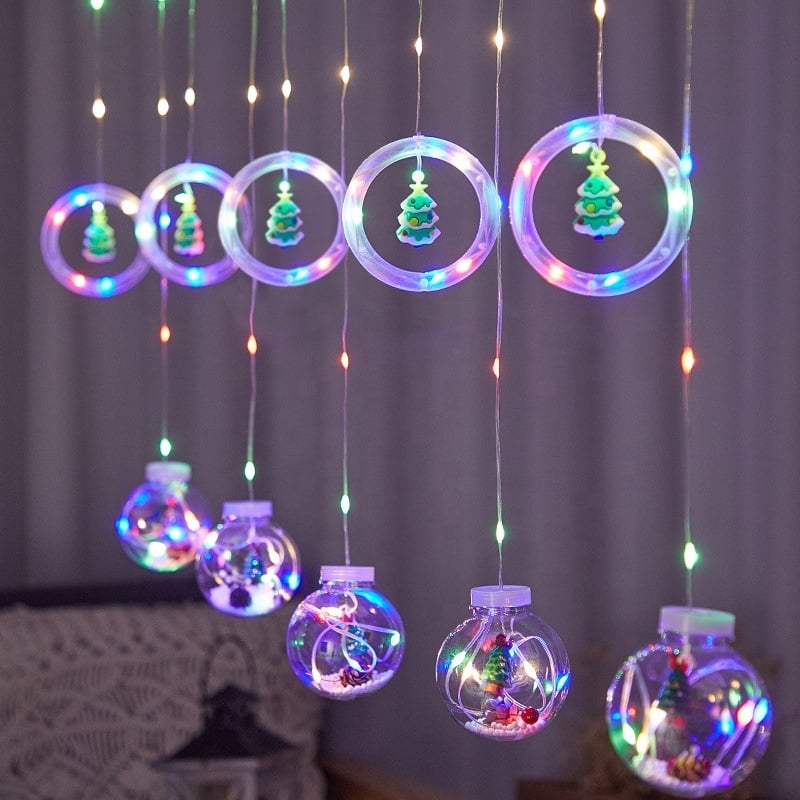 CORTINA LUCES MILLENNIAL IMPORT MULTICOLOR NAVIDAD LED GUIRNALDA FIGURAS NAVIDAD VARIADO - 3