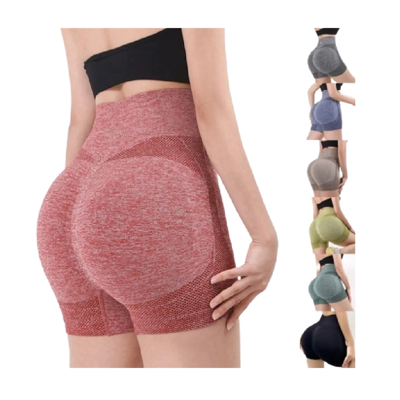 SHORT PUSH UP MUJER MULTICOLOR FITNESS SIN COSTURAS - 3