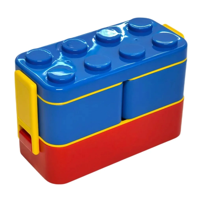 SET 3 TAPERS LONCHERA LEGO FORMA DE BLOQUES - 1
