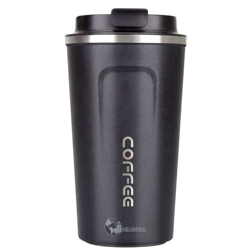 TAZA MILLENNIAL IMPORT ACERO INOXIDABLE 510ML CAFE DIGITAL CON SENSOR TEMPERATURA NEGRO - 6