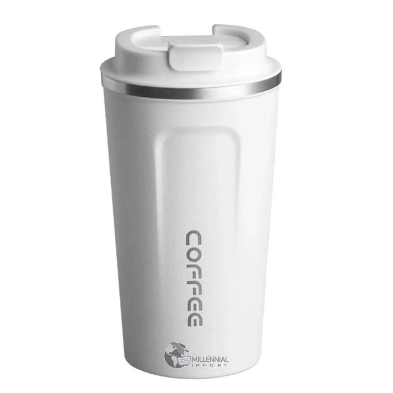TAZA TERMICA DIGITAL ACERO INOXIDABLE 510ML BLANCO - 1