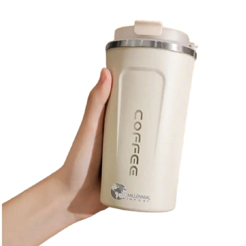 TAZA TERMICA DIGITAL ACERO INOXIDABLE 510ML BLANCO - 3