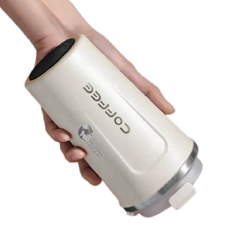 VASO TÉRMICO MILLENNIAL IMPORT ACERO 510 ML CON CONTROL TEMP C° BLANCO - 3