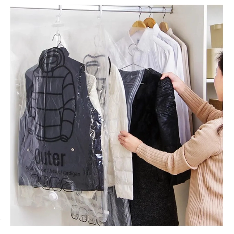 PACK X2 BOLSAS COMPRESORAS DE AIRE GUARDAR SACOS 70 X 110 GRANDE - 2