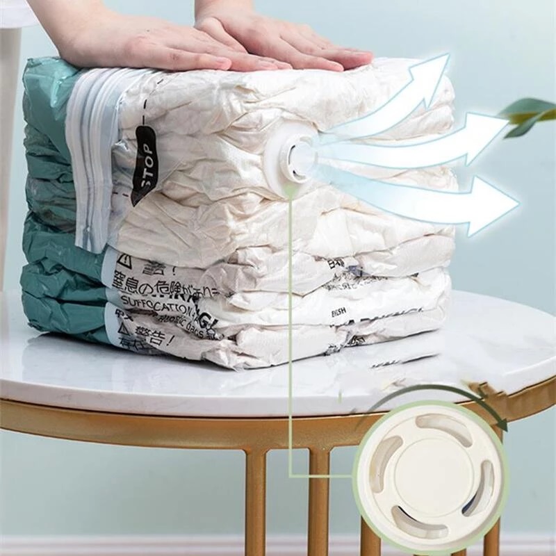PACK 2 BOLSAS AL VACIO PARA SABANAS EDREDONES 70X100CM COMPRESORAS AIRE - 9