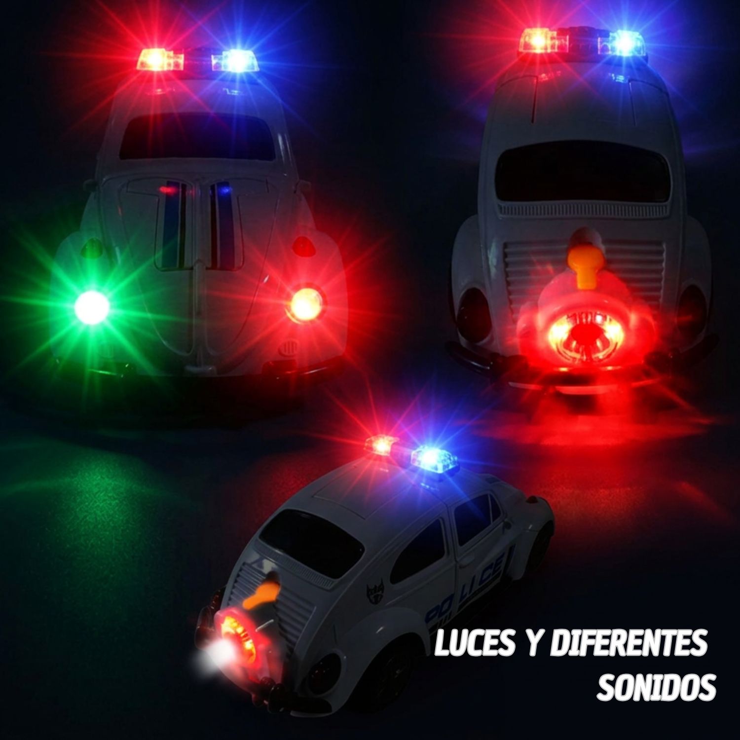 ROBOT CARRO DE POLICÍA JUGUETE TRANSFORMABLE CON LUZ LED PARA NIÑOS - 7