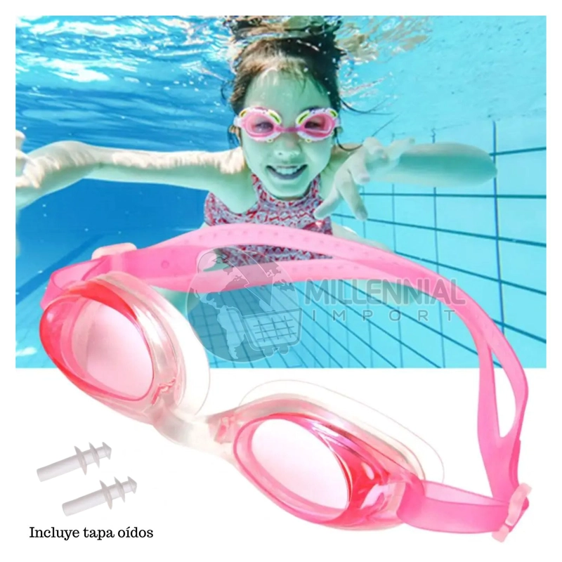 GAFAS MILLENNIAL IMPORT NATACIÓN CON TAPONES OÍDOS - 4