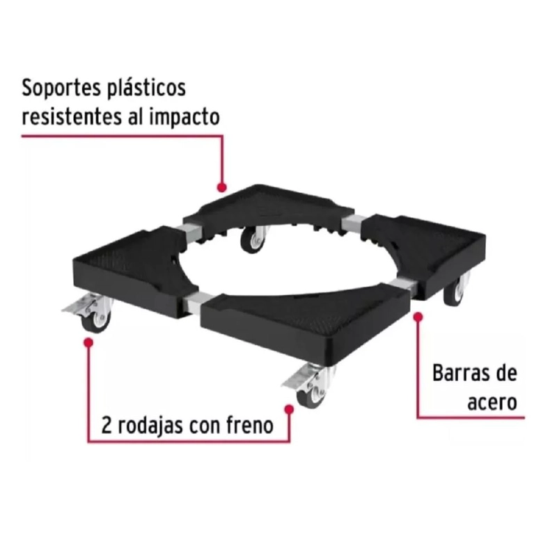 BASE RODANTE TRANSPORTAR LAVADORA REFRIGERADORA Y MUEBLES - 5