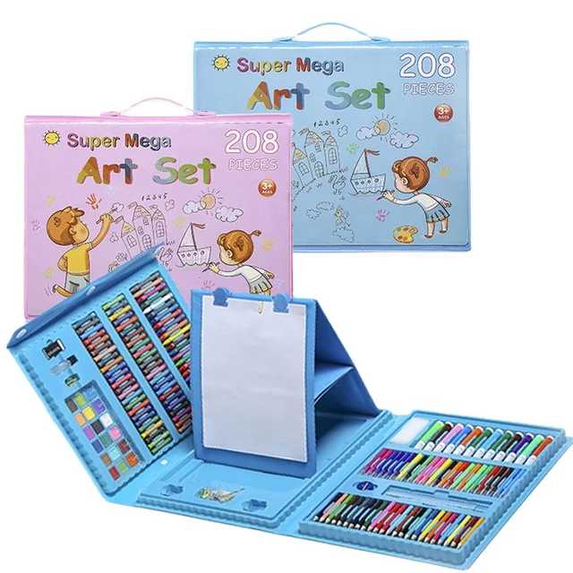 KIT DE ARTE MILLENNIAL IMPORT MEGA SET DIBUJO CREATIVO NIÑAS 208 PIEZAS GRANDE - 1