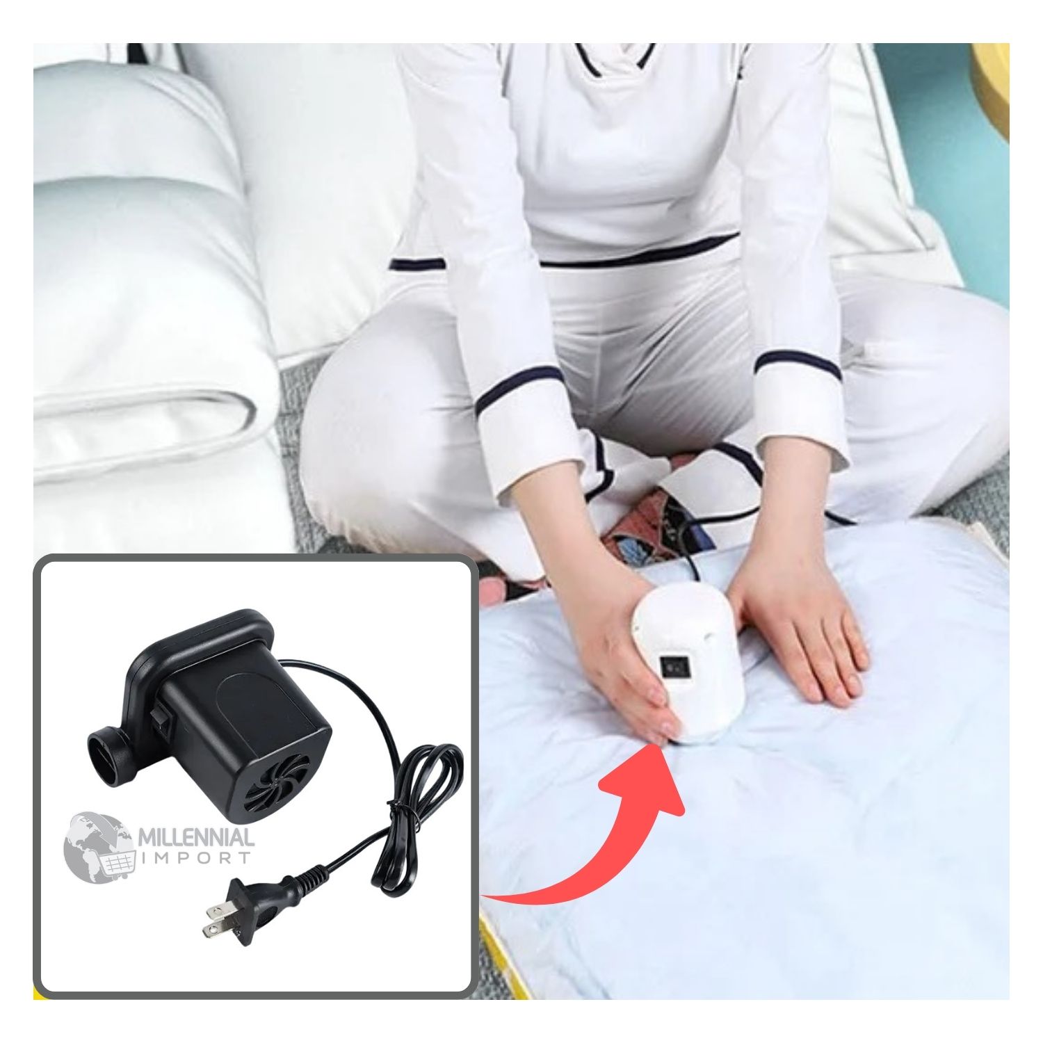SUCCIONADOR ASPIRADOR DE AIRE ELÉCTRICO PORTATIL PARA BOLSAS AL VACÍO - 9