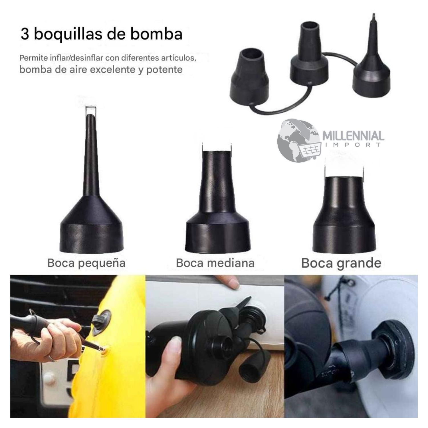 SUCCIONADOR DE AIRE ELÉCTRICO E INFLADOR PORTATIL PARA BOLSAS AL VACIO 2 EN 1 - 7
