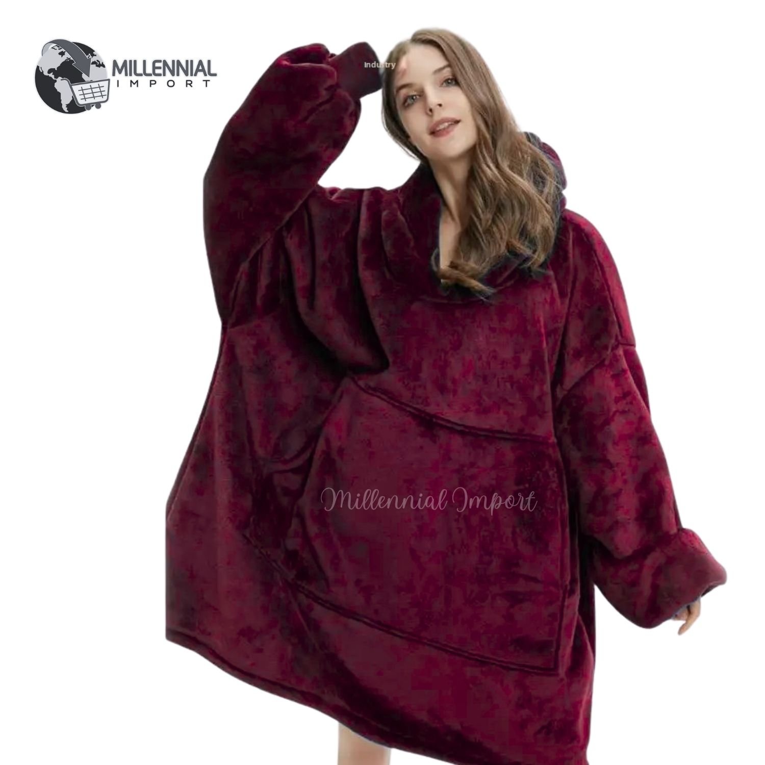 POLERONES OVERSIZE UNISEX TELA BONNY + CARNERO CON CAPUCHA - 1