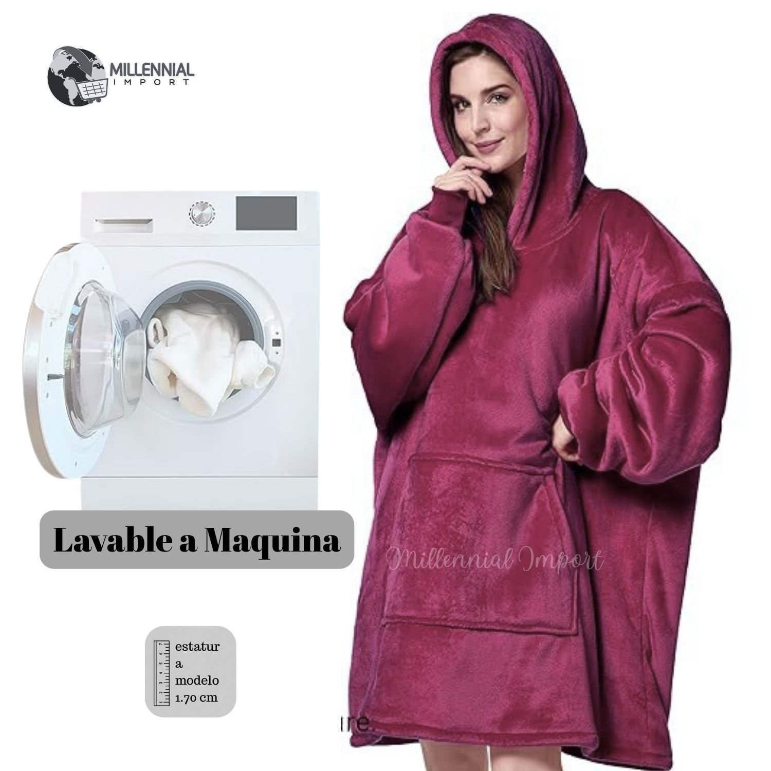 POLERONES OVERSIZE UNISEX TELA BONNY + CARNERO CON CAPUCHA - 4