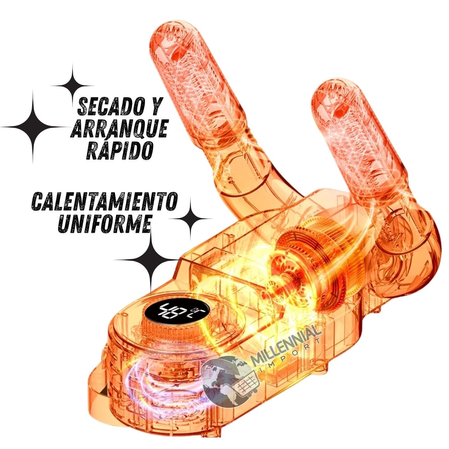 SECADOR DE ZAPATOS Y ZAPATILLAS ELÉCTRICO PORTÁTIL CON PERILLA - 8