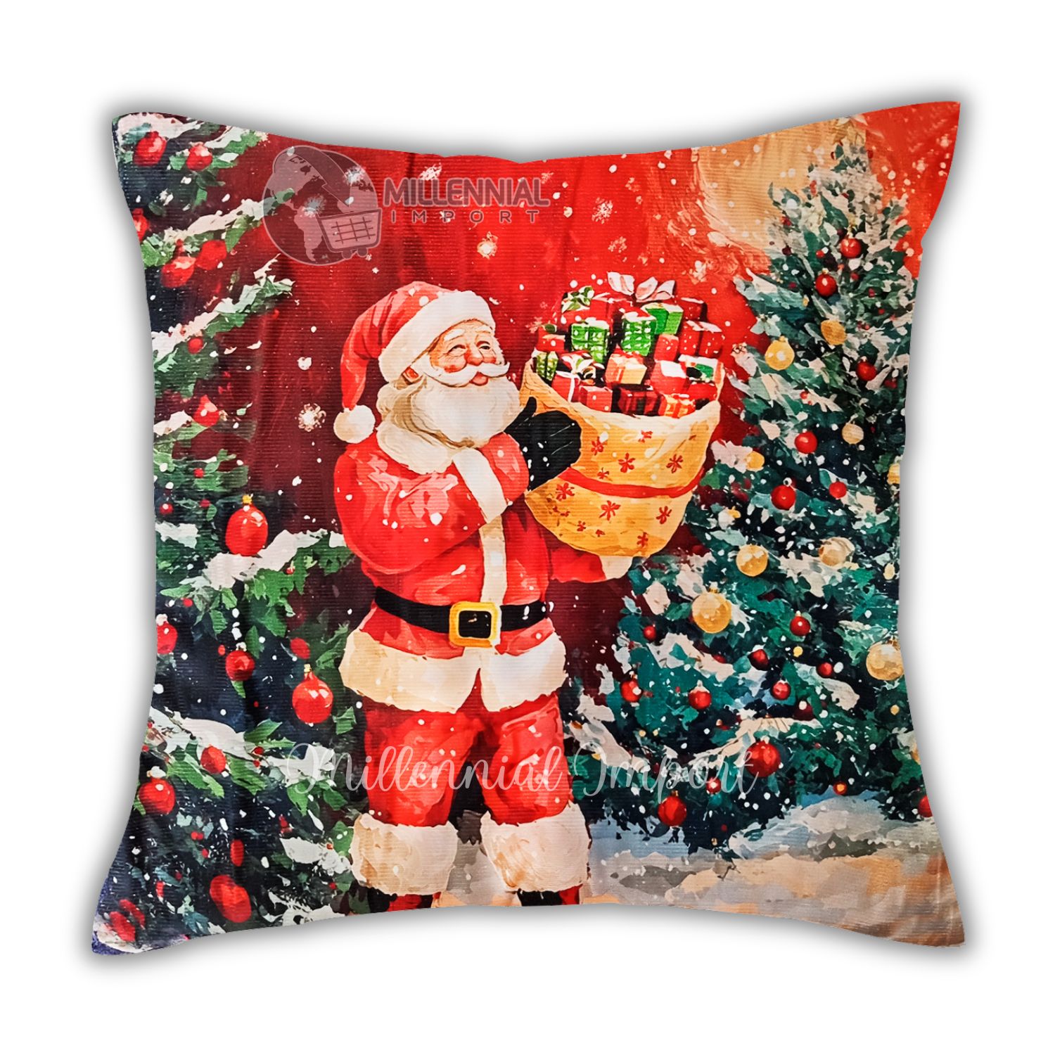 COLECCIÓN 3 FUNDAS NAVIDEÑAS DECORATIVAS PARA SALA 45X45 CM - 2