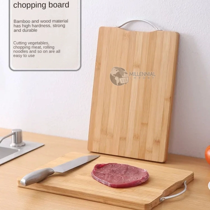 TABLA PARA CORTAR DE BAMBÚ PARA COCINA CON ASA 34CM - 6