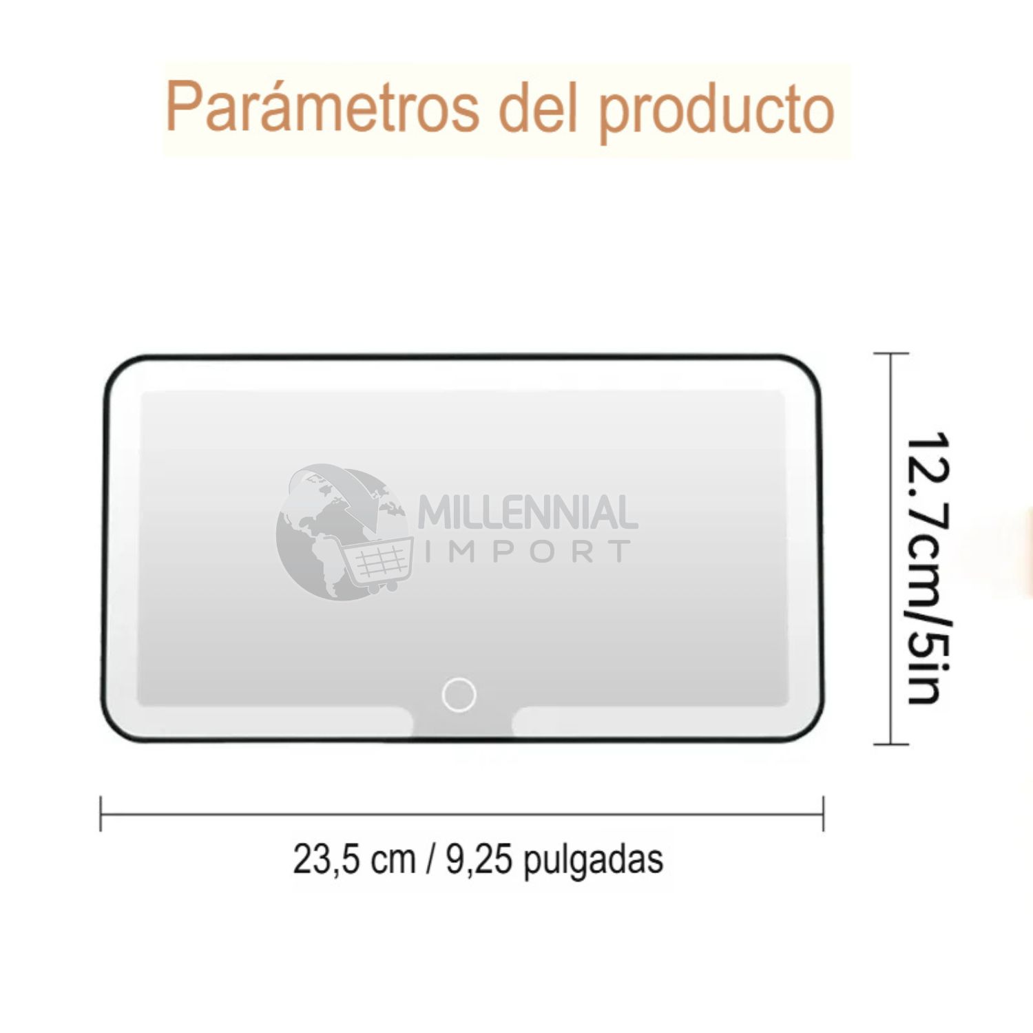 ESPEJO CON LUZ LED TÁCTIL PARA VEHÍCULO - 10