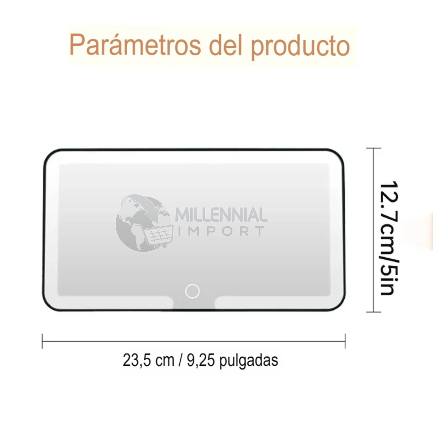 ESPEJO LED PARA AUTO CON 3 TONOS DE LUZ - 10