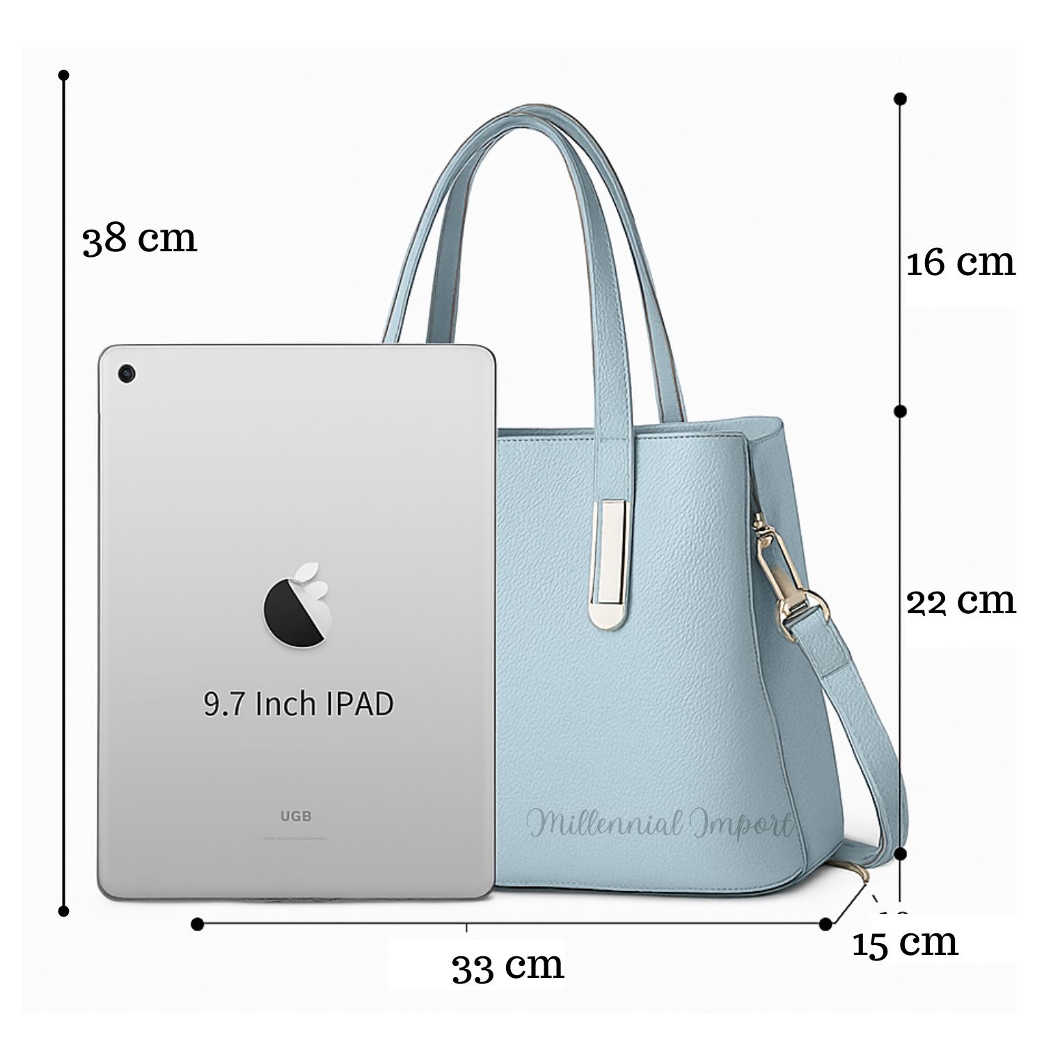 CARTERA ELEGANTE MUJER CON 3 DIVISIONES INCLUYE BILLETERA COLOR ROSA - 10