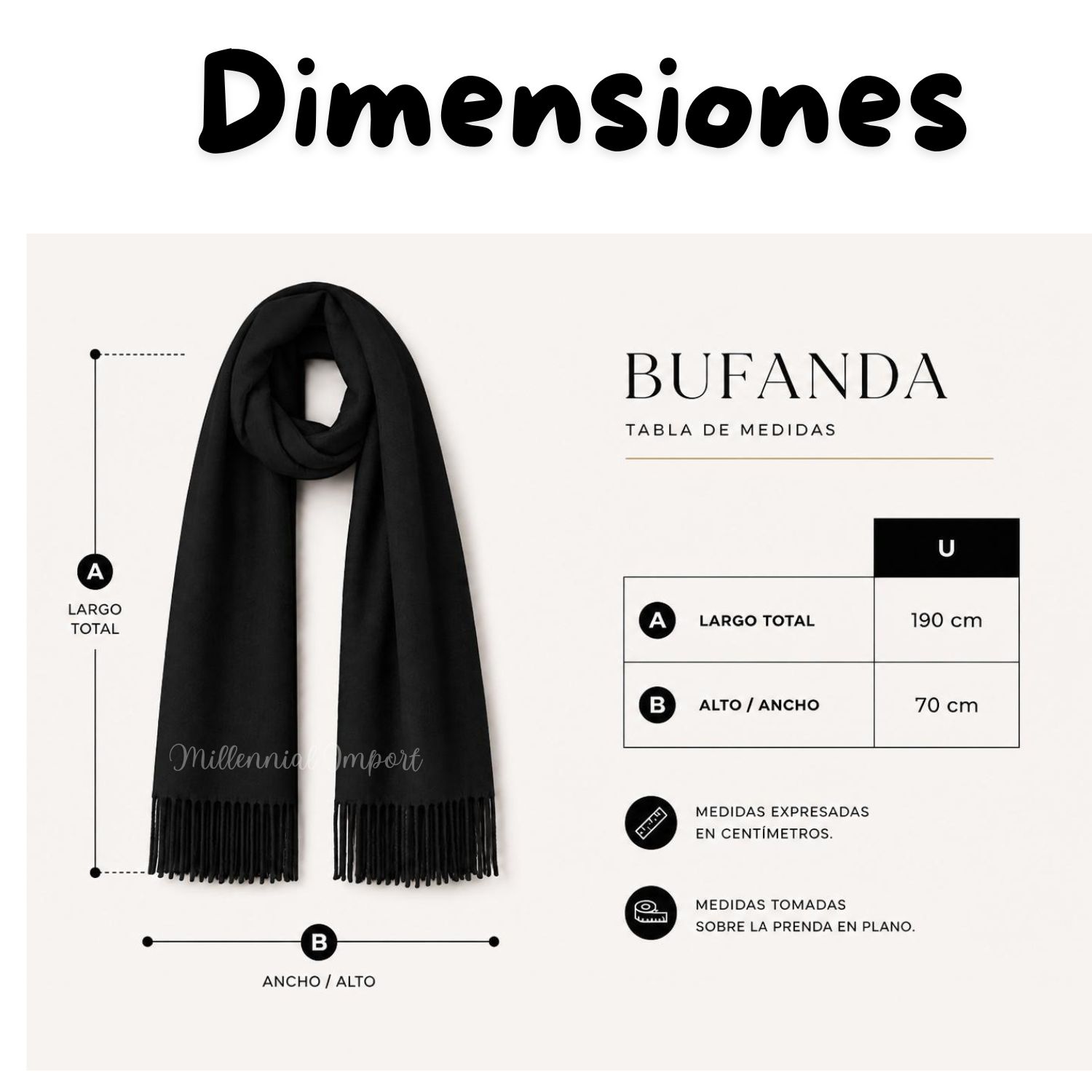 PASHMINA DISEÑO MODERNO ABRIGADOR BUFANDA 185CM X 72CM GRIS - 9