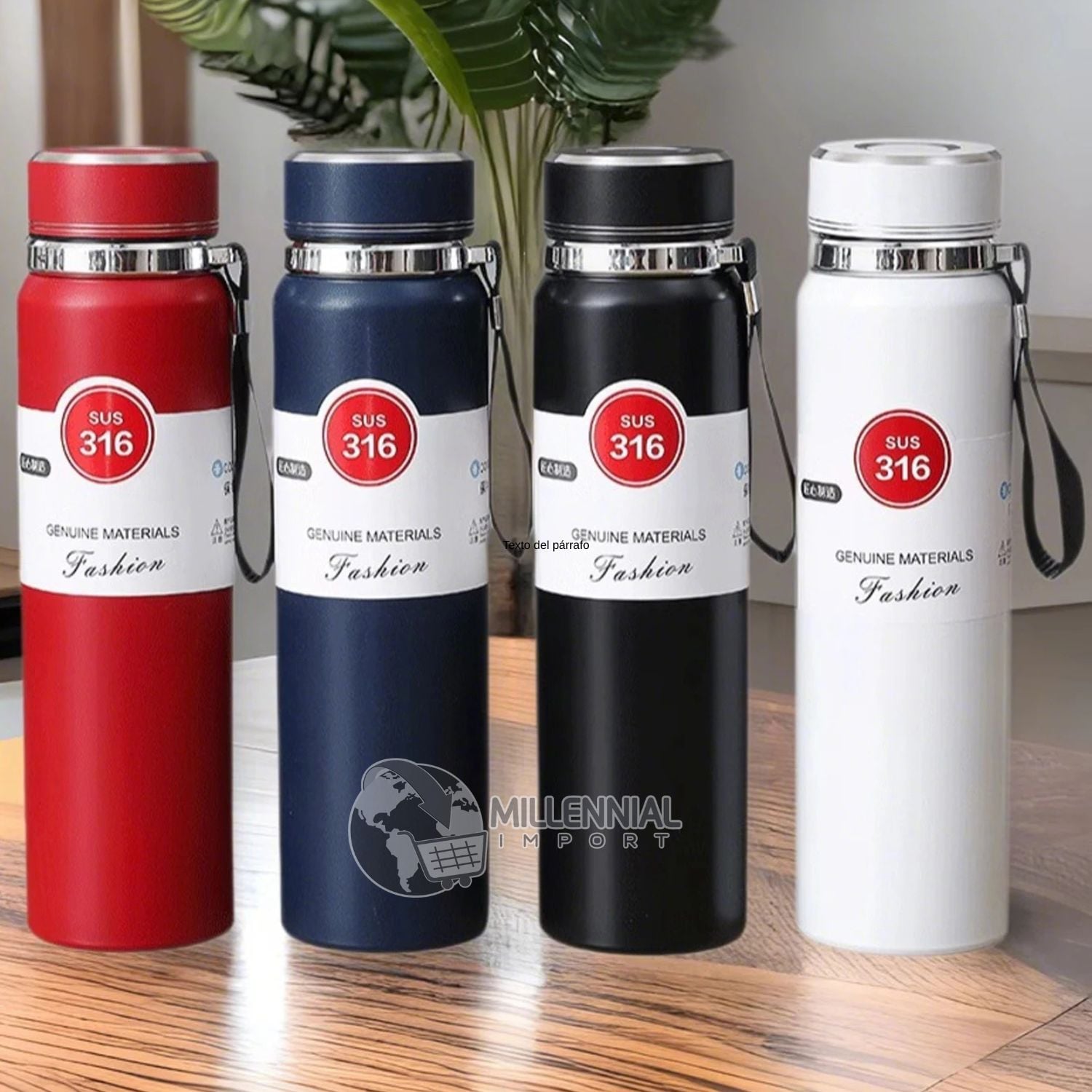 TERMO DE ACERO INOXIDABLE DE 1LITRO CON FILTRO PARA INFUSIONES COLOR ALEATORIO - 1