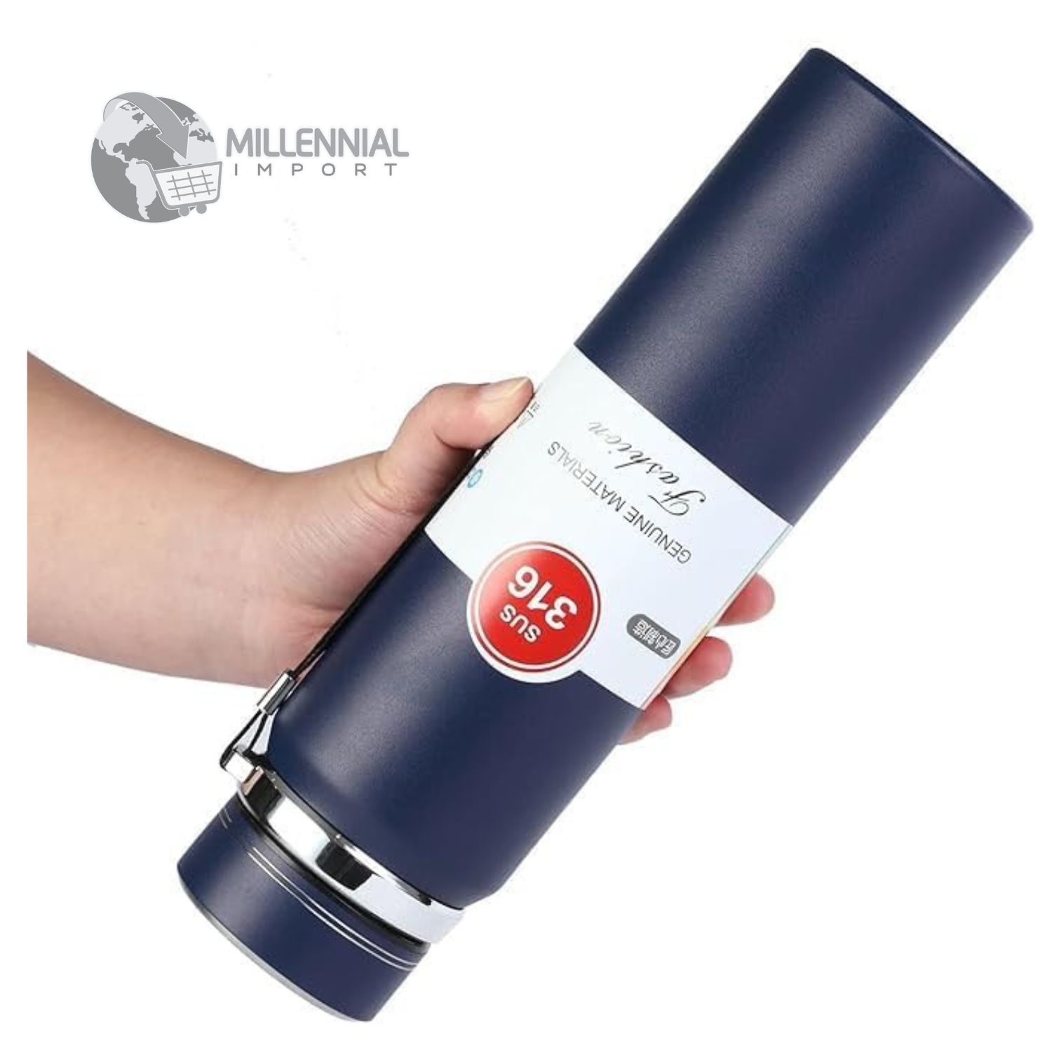 TERMO DE ACERO INOXIDABLE DE 1LITRO CON FILTRO PARA INFUSIONES COLOR ALEATORIO - 7