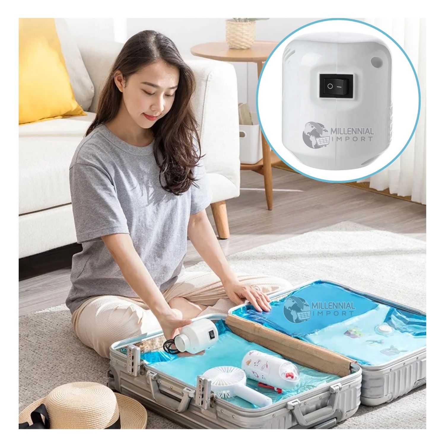 SUCCIONADOR DE AIRE ELÉCTRICO PORTATIL PARA BOLSAS AL VACIO - 2