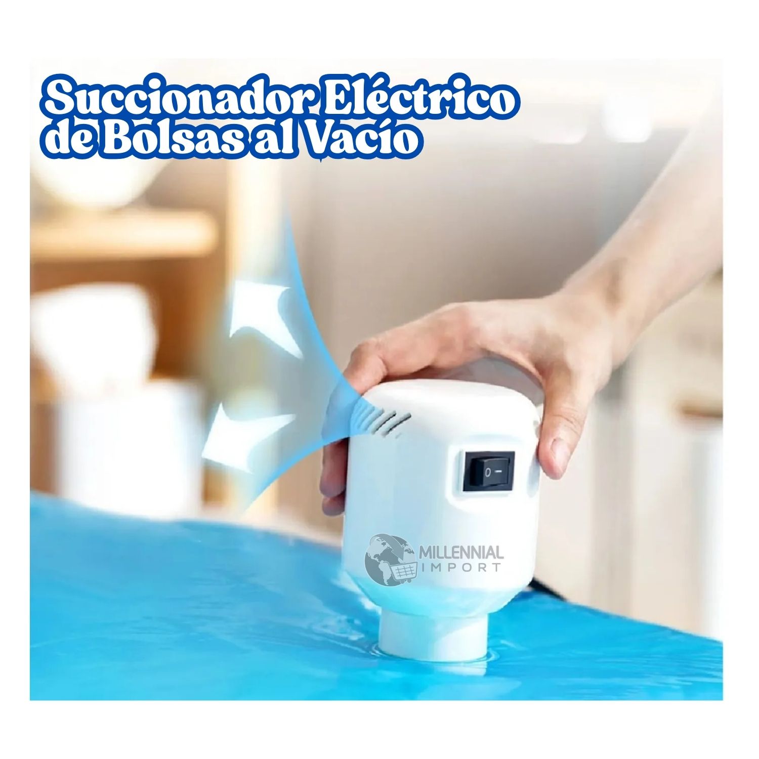 SUCCIONADOR ASPIRADOR DE AIRE ELÉCTRICO PORTATIL PARA BOLSAS AL VACÍO - 1
