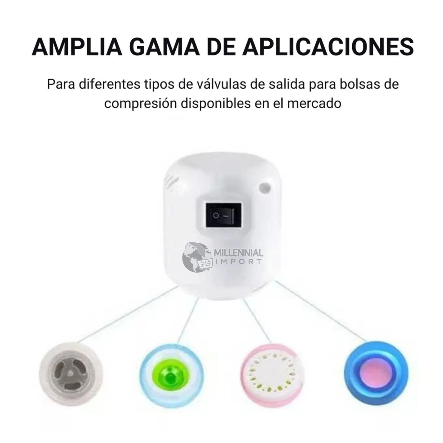SUCCIONADOR ASPIRADOR DE AIRE ELÉCTRICO PORTATIL PARA BOLSAS AL VACÍO - 8