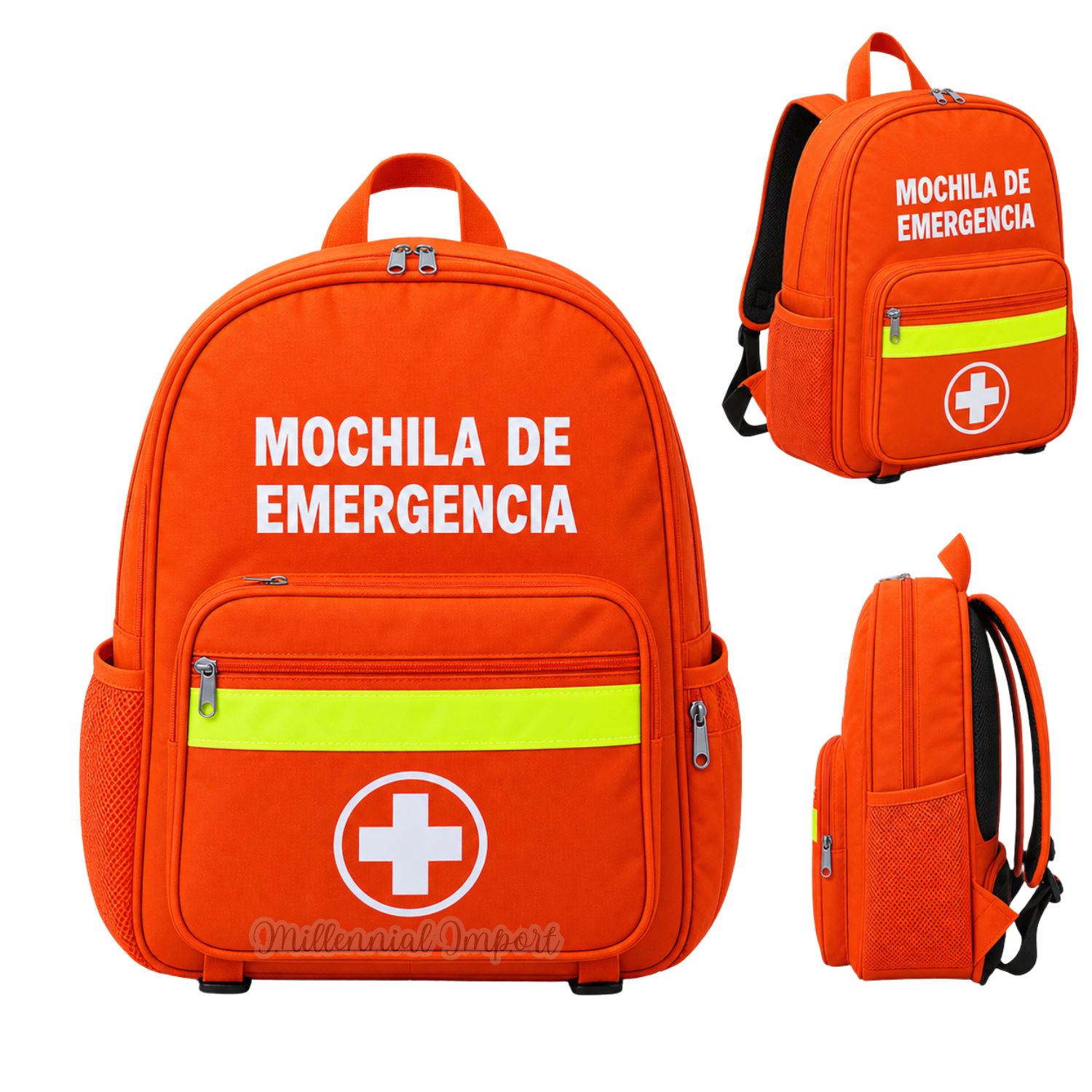 MOCHILA DE EMERGENCIA GRANDE CON AMPLIOS BOLSILLOS - 1